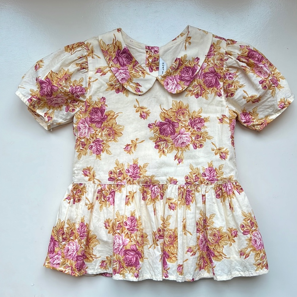 Janie and Jack Floral collared shirt NWOT size 4